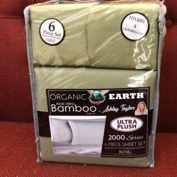 Bamboo Sheets 6 piece set King/Cal Olive - Picture 2 of 5